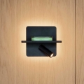 Ideal Lux - LED-Wandspot PIANO LED/10W/230V CRI 90 USB schwarz