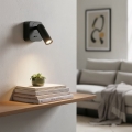 Ideal Lux - LED-Wandstrahler BEAN LED/3W/230V CRI 90 schwarz
