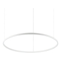 Ideal Lux - ORACLE SLIM LED, dimmbare Pendelleuchte mit Seilaufhängung, 42 W, 230 V, 3000 K, CRI 90, Ø 90 cm, weiß
