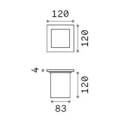 Ideal Lux - Outdoor-Einfahrtsleuchte 1xG9/15W/230V IP54
