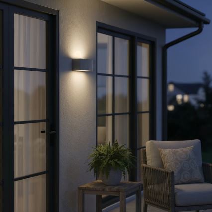 Ideal Lux - Outdoor-Wandleuchte ANDROMEDA 1xE27/60W/230V IP55 anthrazit
