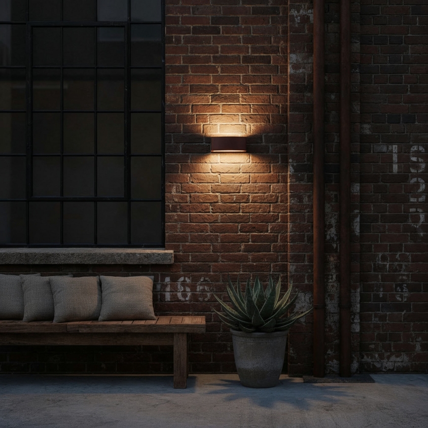 Ideal Lux - Outdoor-Wandleuchte ANDROMEDA 1xE27/60W/230V IP55 braun