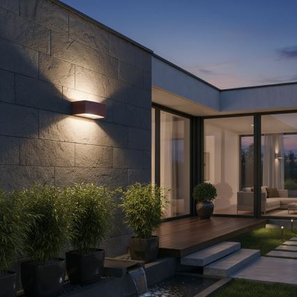 Ideal Lux - Outdoor-Wandleuchte ANDROMEDA 1xE27/60W/230V IP55 braun