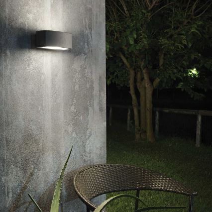 Ideal Lux - Outdoor-Wandleuchte ANDROMEDA 1xE27/60W/230V IP55 schwarz