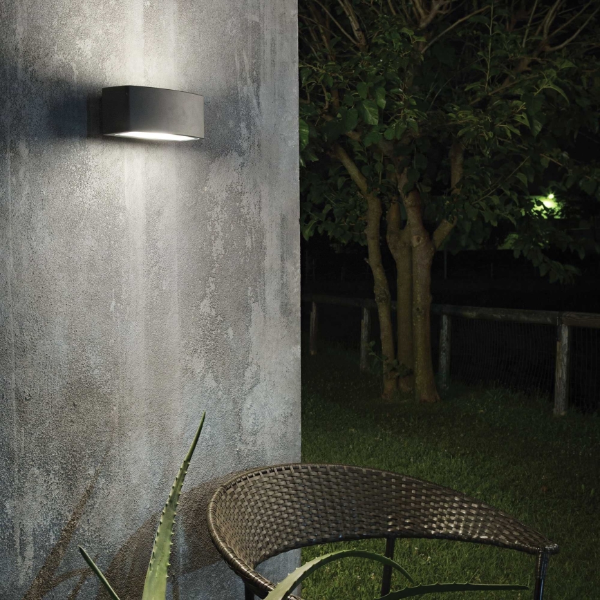 Ideal Lux - Outdoor-Wandleuchte ANDROMEDA 1xE27/60W/230V IP55 schwarz