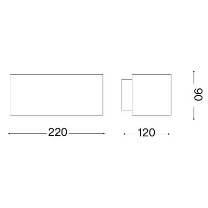 Ideal Lux - Outdoor-Wandleuchte ANDROMEDA 1xE27/60W/230V IP55 schwarz