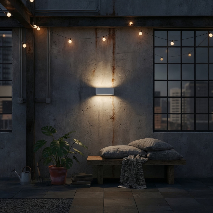 Ideal Lux - Outdoor-Wandleuchte ANDROMEDA 1xE27/60W/230V IP55 weiß