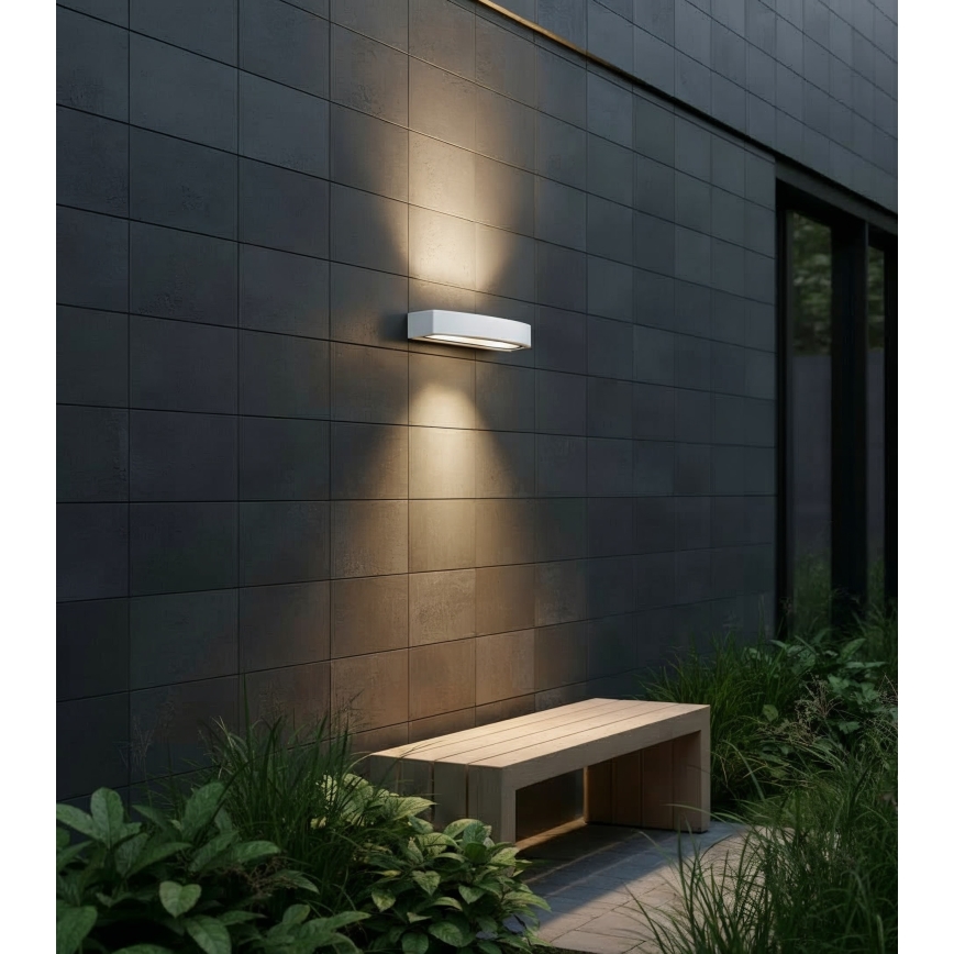 Ideal Lux - Outdoor-Wandleuchte ANDROMEDA 2xE27/60W/230V IP55 weiß