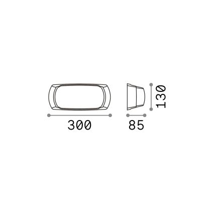 Ideal Lux - Outdoor-Wandleuchte FELIX 1xE27/23W/230V IP66 schwarz