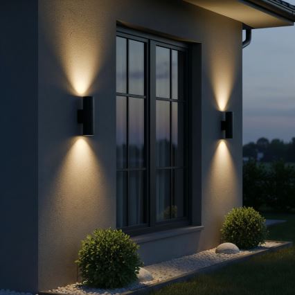 Ideal Lux - Outdoor-Wandleuchte GUN 2xGU10/35W/230V IP44 anthrazit