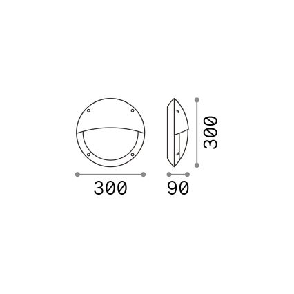 Ideal Lux - Outdoor-Wandleuchte LUCIA 1xE27/23W/230V IP66 weiß
