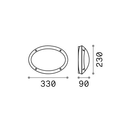 Ideal Lux - Outdoor-Wandleuchte MADDI 1xE27/23W/230V IP66 weiß