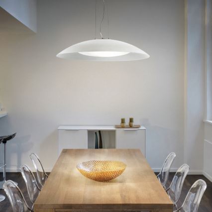Ideal Lux - Pendelleuchte an Kabel, 3xE27/60W/230V, Ø 64 cm, weiß