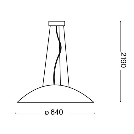 Ideal Lux - Pendelleuchte an Kabel, 3xE27/60W/230V, Ø 64 cm, weiß