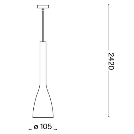 Ideal Lux - Pendelleuchte an Kabel FLUT 1xE14/40W/230V Ø 10,5 cm weiß