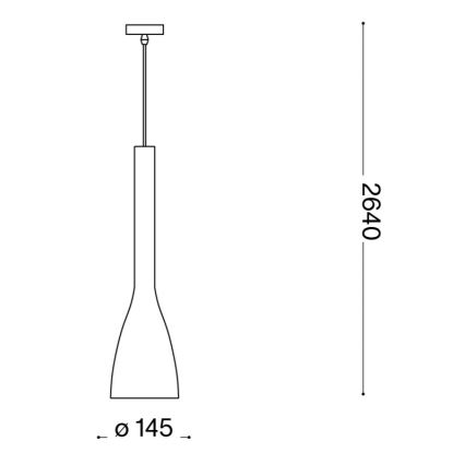 Ideal Lux - Pendelleuchte an Kabel FLUT 1xE27/60W/230V Ø 14,5 cm schwarz