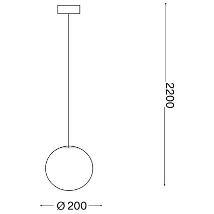 Ideal Lux - Pendelleuchte an Kabel MAPA 1xE27/42W/230V Ø 20 cm weiß
