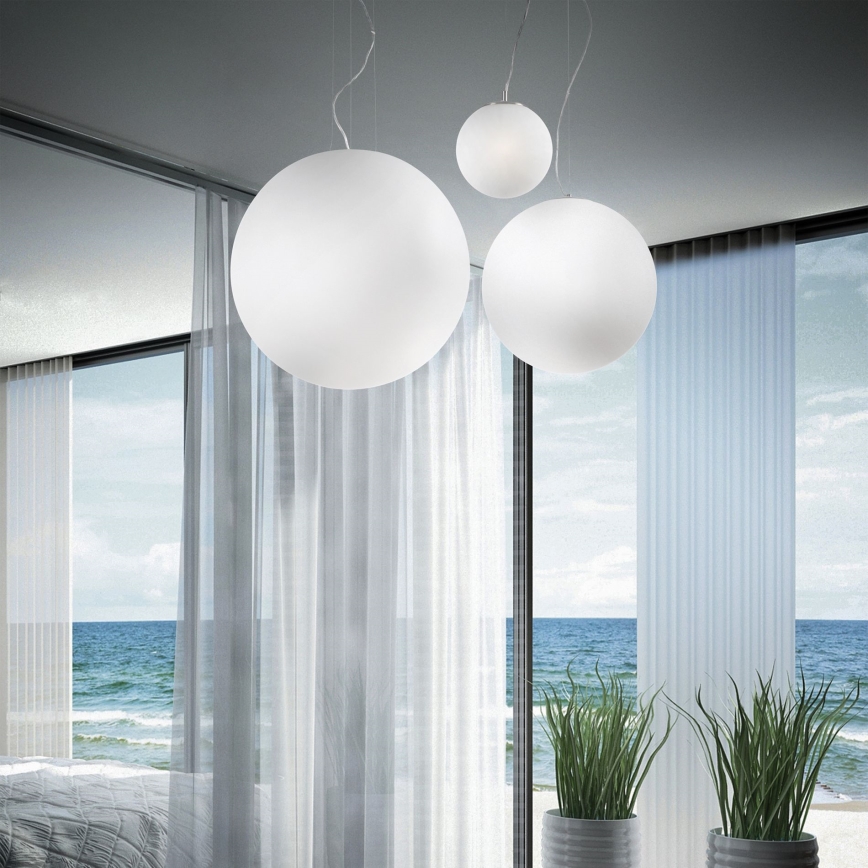 Ideal Lux - Pendelleuchte an Kabel MAPA 1xE27/42W/230V Ø 50 cm weiß
