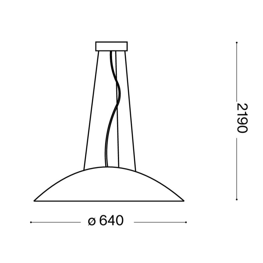 Ideal Lux - Pendelleuchte LENA an Kabel, 3xE27/60W/230V, Ø 64 cm, weiß