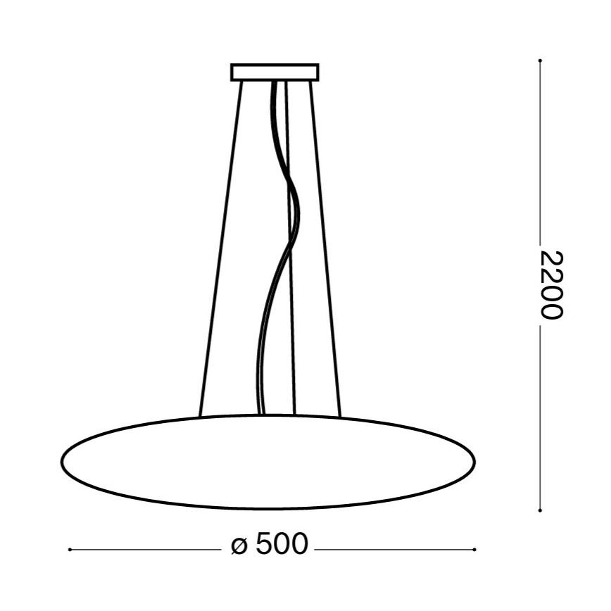 Ideal Lux - Pendelleuchte mit Kabel GLORY 3xE27/60W/230V Ø 50 cm weiß