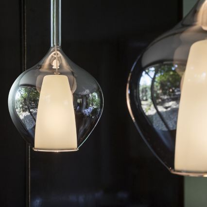 Ideal Lux - Pendelleuchte mit Kabel KALIQUE 1xE27/42W/230V Ø 18 cm rauchschwarz