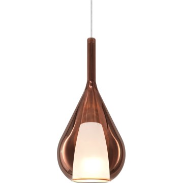 Ideal Lux - Pendelleuchte mit Kabelaufhängung KALIQUE 1xE27/42W/230V Ø 18 cm rauchfarbenes Kupfer