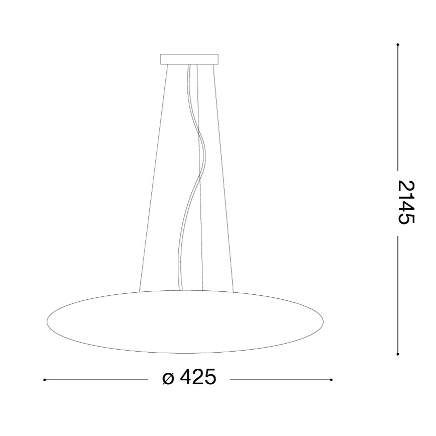 Ideal Lux - Pendelleuchte SMARTIES mit Kabel 3xE27/42W/230V Ø 42,5 cm weiß