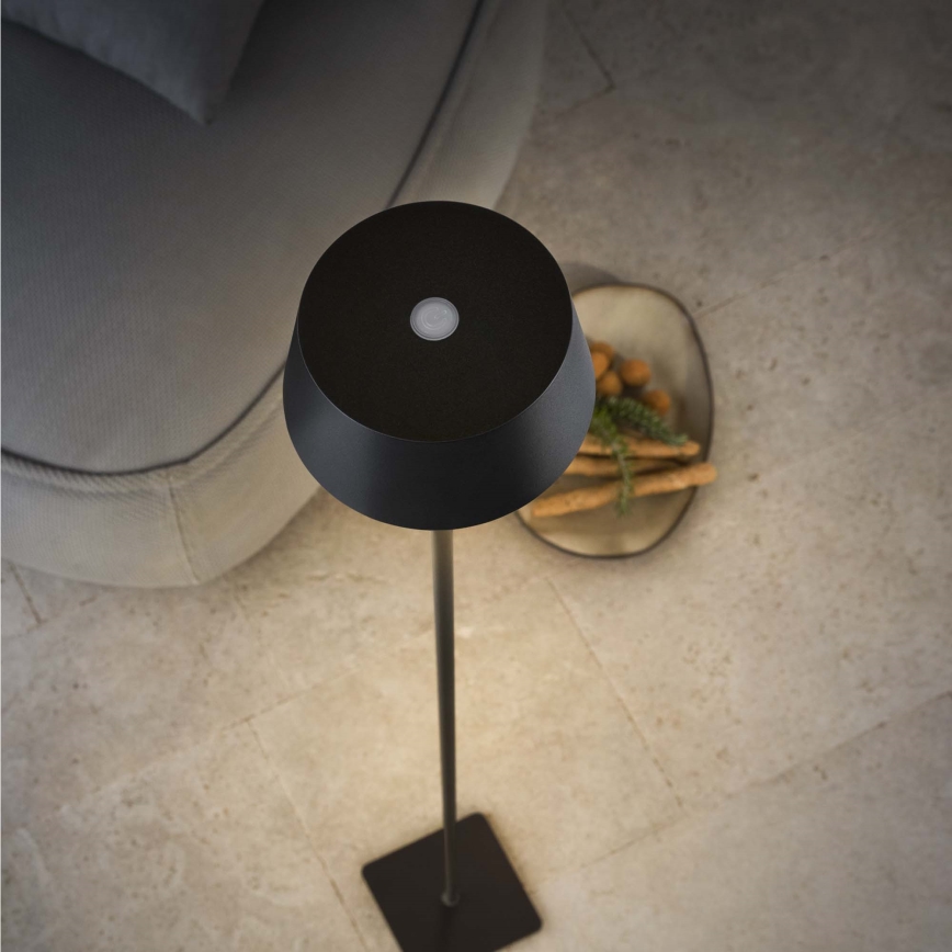 Ideal Lux - LED dimmbare Touch-Außenleuchte PURE LED/1,5W/3,7V 2200 mAh CRI 90 IP54 schwarz