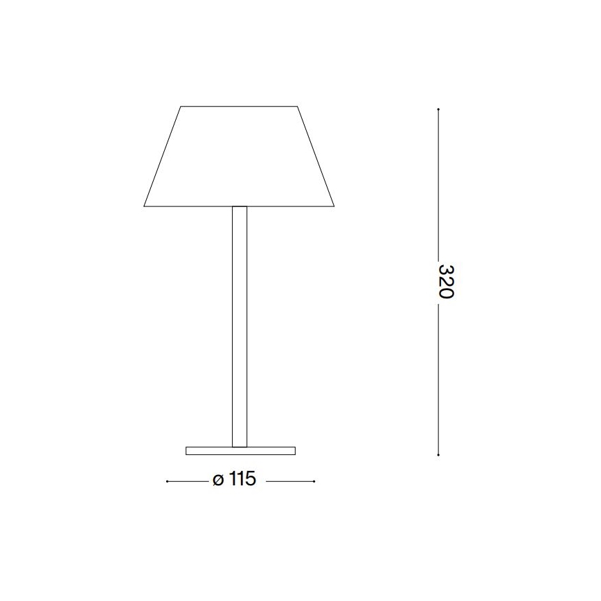 Ideal Lux - LED dimmbare Touch-Außenleuchte PURE LED/1,5W/3,7V 2200 mAh CRI 90 IP54 schwarz