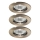 Ideal Lux - Set 3x Einbauleuchte JAZZ 1xGU10/50W/230V Ø 7,7 cm bronzefarben