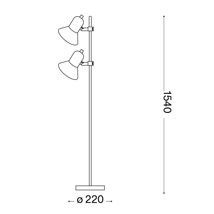 Ideal Lux - Stehleuchte 2xE27/60W/230V, glänzender Chrom
