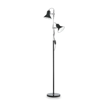 Ideal Lux - Stehleuchte POLLY 2xE27/60W/230V schwarz