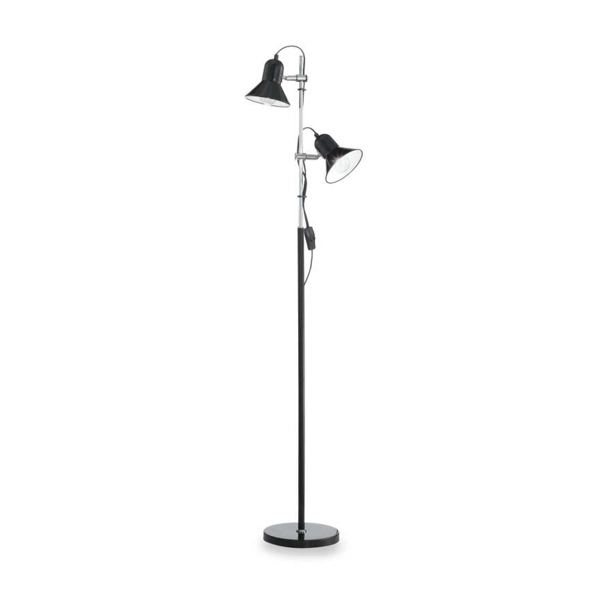 Ideal Lux - Stehleuchte POLLY 2xE27/60W/230V schwarz
