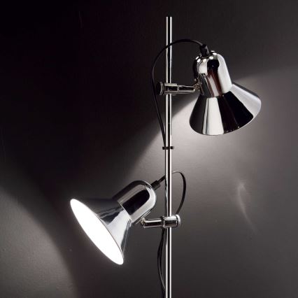Ideal Lux - Stehleuchte POLLY 2xE27/60W/230V schwarz