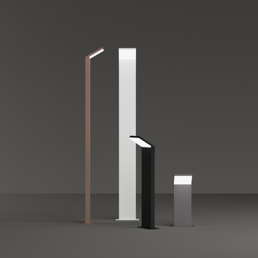 Ideal Lux - STYLE LED Außenleuchte, 8,5 W, 230 V, 3000 K, 50 cm, CRI 90, IP54, braun