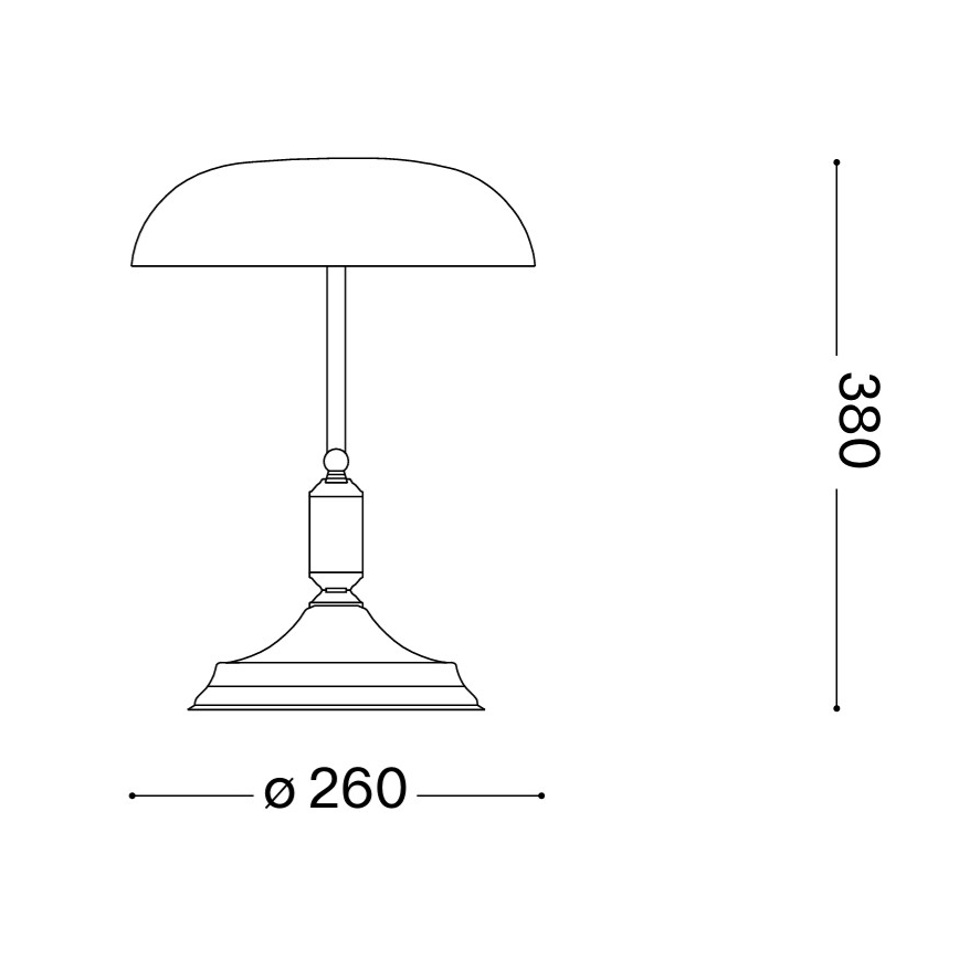 Ideal Lux - Tischlampe 1xE27/60W/230V messing