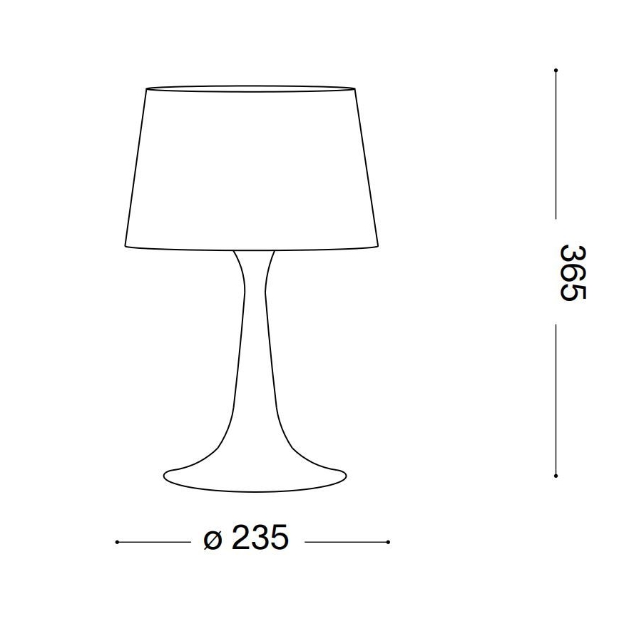 Ideal Lux - Tischlampe LONDON 1xE27/60W/230V glänzender Chrom