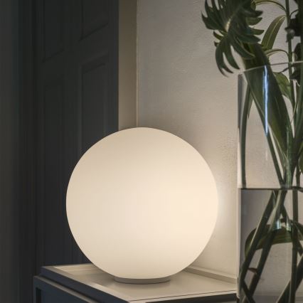 Ideal Lux - Tischlampe MAPA 1xE27/42W/230V Ø 20 cm weiß