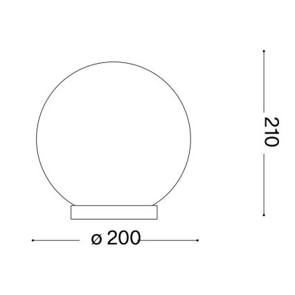 Ideal Lux - Tischlampe MAPA 1xE27/42W/230V Ø 20 cm weiß