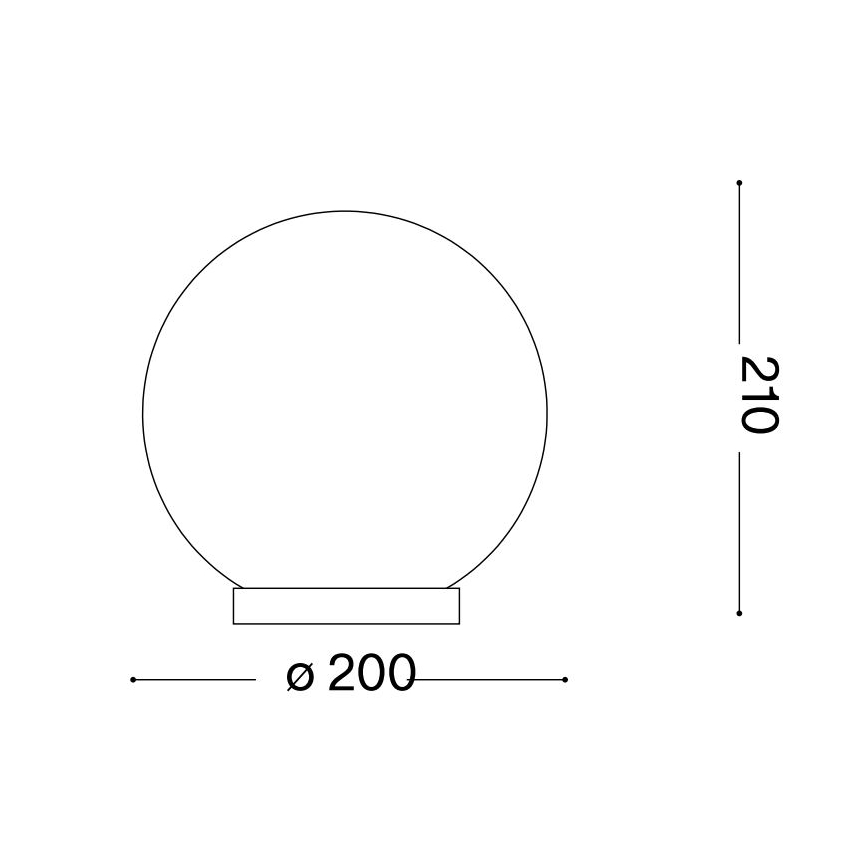 Ideal Lux - Tischlampe MAPA 1xE27/42W/230V Ø 20 cm weiß