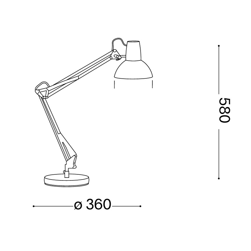 Ideal Lux - Tischlampe WALLY 1xE27/42W/230V schwarz/kupfer