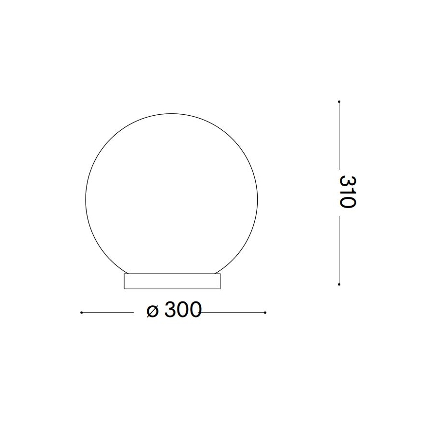 Ideal Lux - Tischleuchte CARTA 1xE27/25W/230V d 30 cm weiß