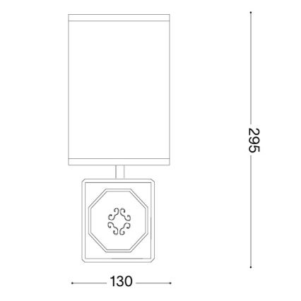 Ideal Lux - Tischleuchte KALI 1xE14/40W/230V weiß/grau
