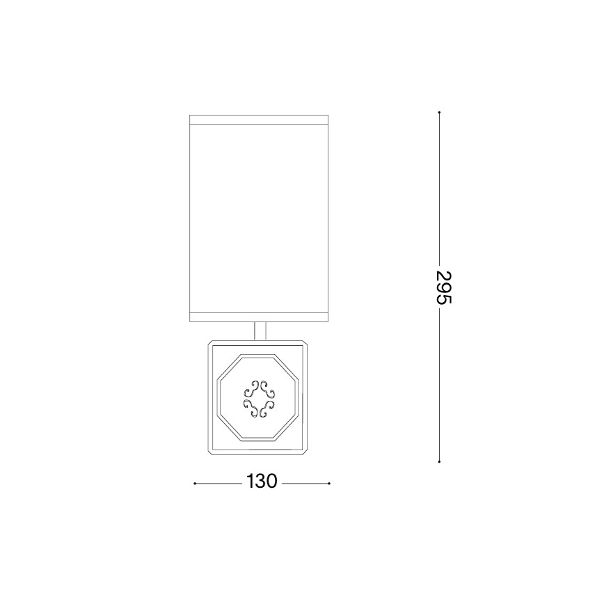 Ideal Lux - Tischleuchte KALI 1xE14/40W/230V weiß/grau