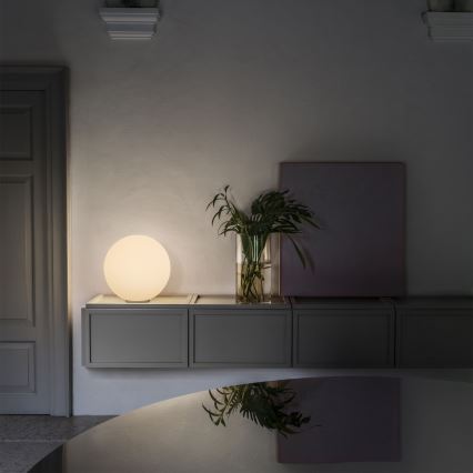 Ideal Lux - Tischleuchte MAPA 1xE27/42W/230V Ø 30 cm weiß