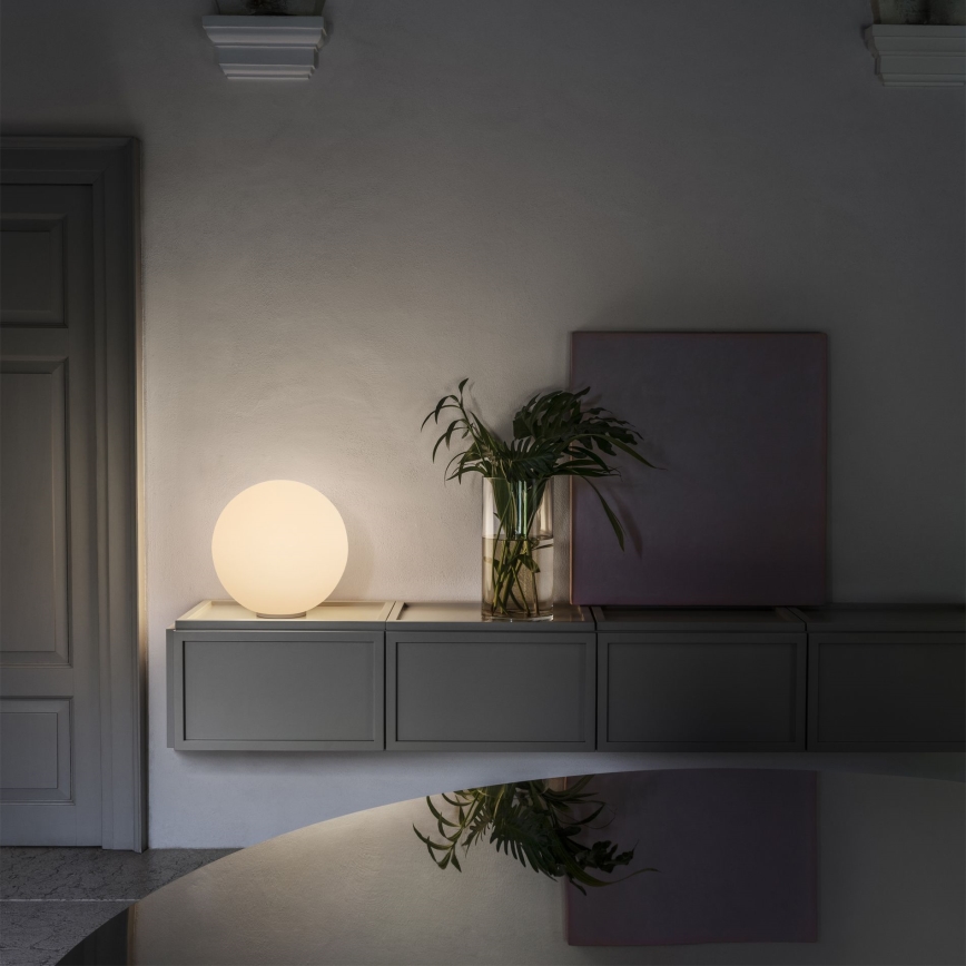 Ideal Lux - Tischleuchte MAPA 1xE27/42W/230V Ø 30 cm weiß