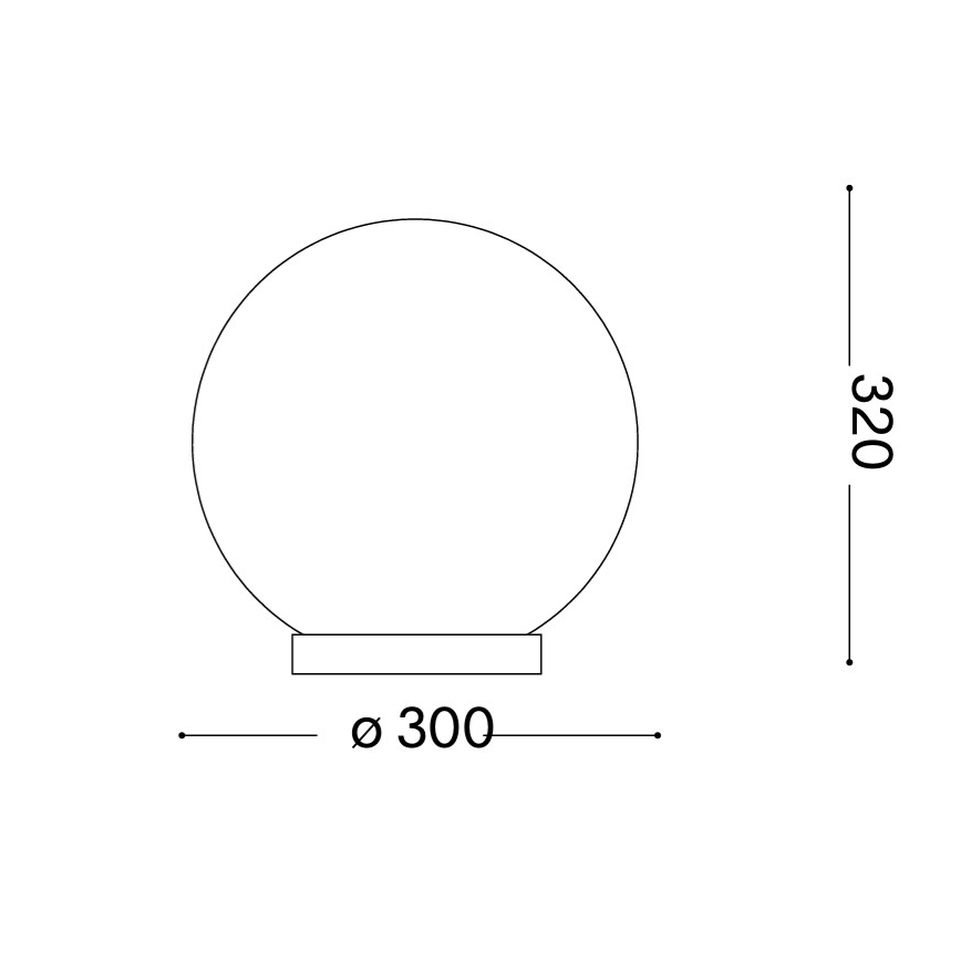 Ideal Lux - Tischleuchte MAPA 1xE27/42W/230V Ø 30 cm weiß