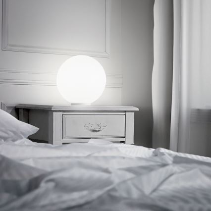 Ideal Lux - Tischleuchte MAPA 1xE27/42W/230V Ø 40 cm weiß