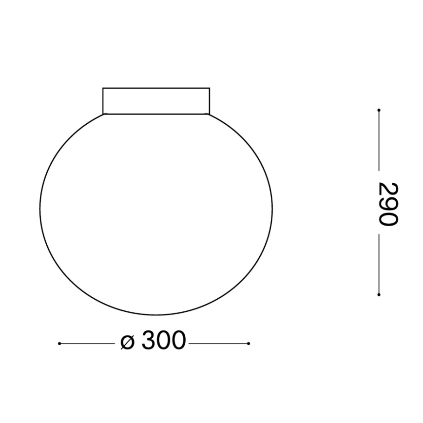 Ideal Lux - Wandleuchte MAPA 1x E27/42W/230V, Ø 30 cm, weiß