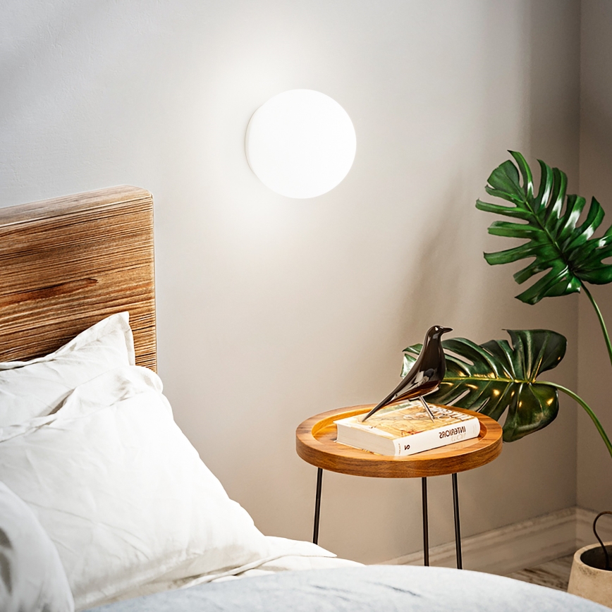 Ideal Lux - Wandleuchte MAPA 1xE27/42W/230V Ø 20 cm weiß